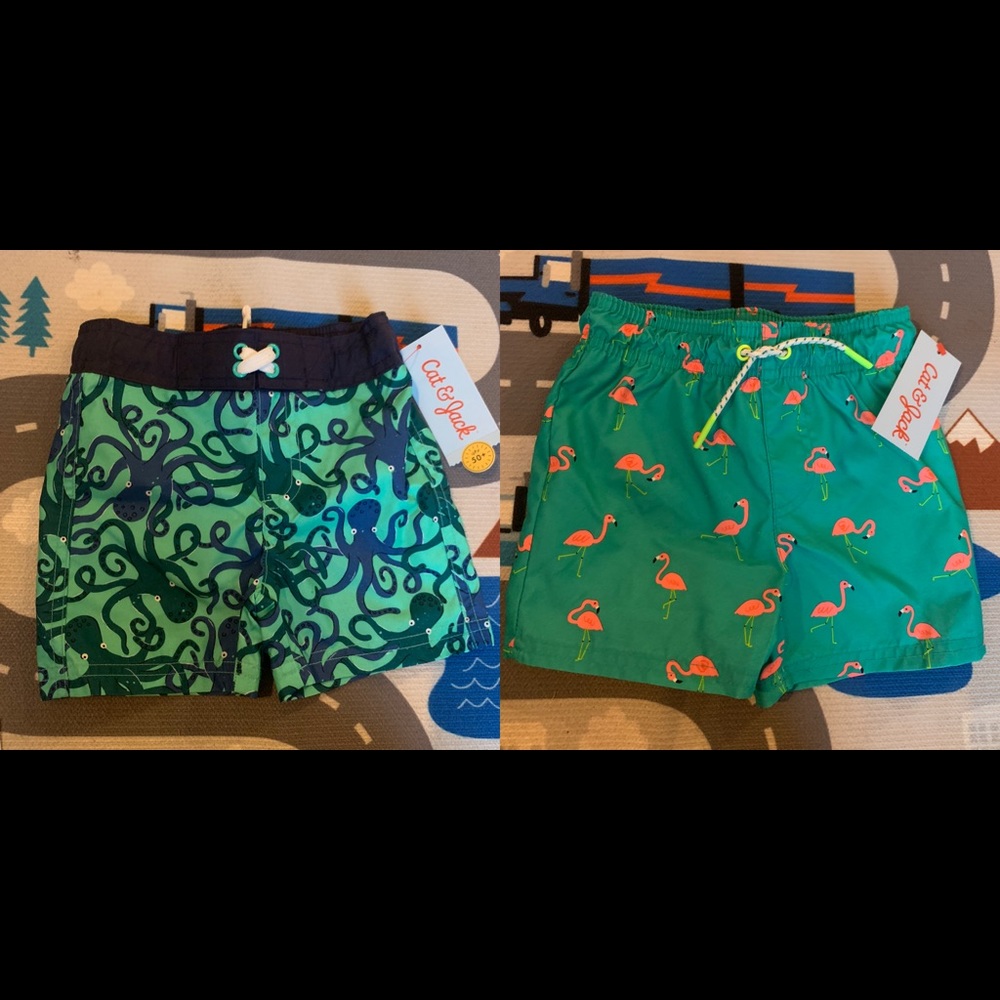 TWO NWT Swim Trunks